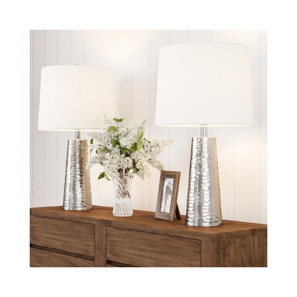 Hastings Home Hastings Home Hammered Metal LED Table Lamp Set 765835DFI - main